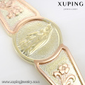 China Proveedor de joyería Xuping Nuevo chapado en oro pulsera Bendecida Virgen María Pulsera de tres colores